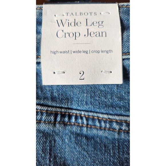 Talbots Wide Leg Crop Jeans High Waist Hoffman Wash Womens SZ 2 - Picture 12 of 12